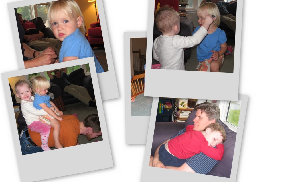 Playing (and sleeping) at Molly's house