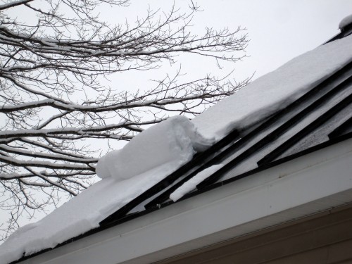 Snow on roof