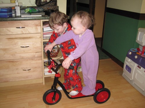 Sharing the scooter