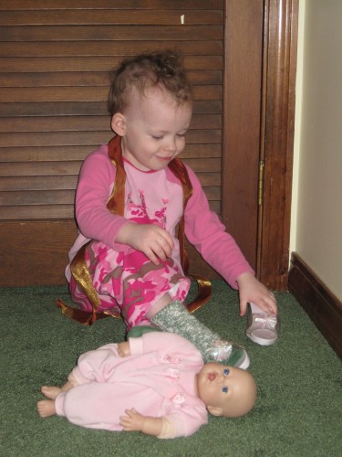 Eve preparing for a photo shoot Eve preparing for a photo shoot