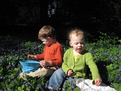 Kids in flowers - 1