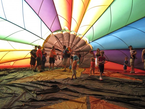 In the balloon