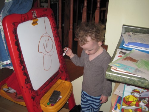Drawing on the white board