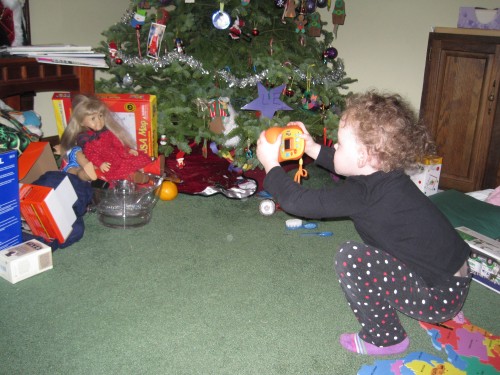 Taking pictures of dolls