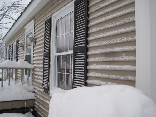Snow on siding