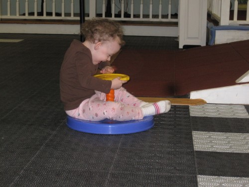 Eve on the sit-n-spin