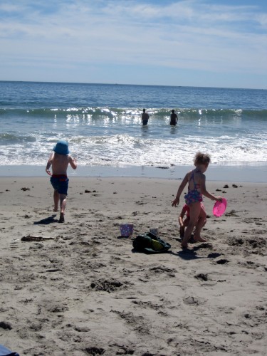 at the beach at the beach