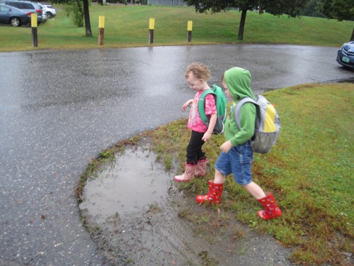 right for the puddle