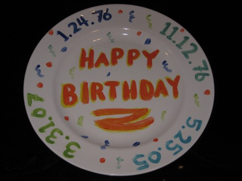 birthday plate