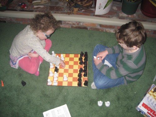 Early morning chess game