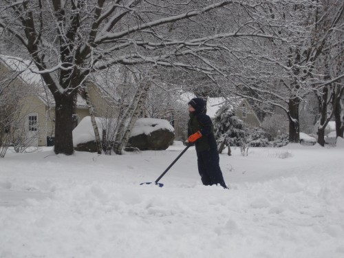 shoveling