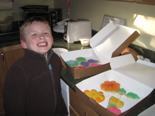 Someone else was pretty happy with the cookies too!